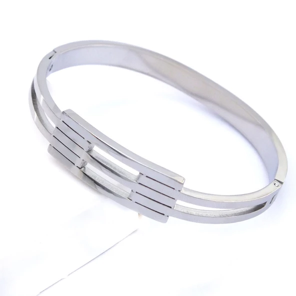 Çelik Kelepçe Bileklik 2 Kollu Kaburga BLZ-344 - 6