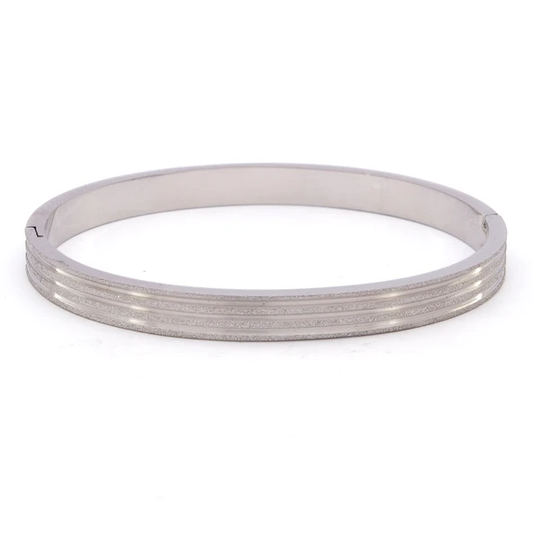 Çelik Kelepçe Bileklik Simli Model BLZ-329 ürün görseli