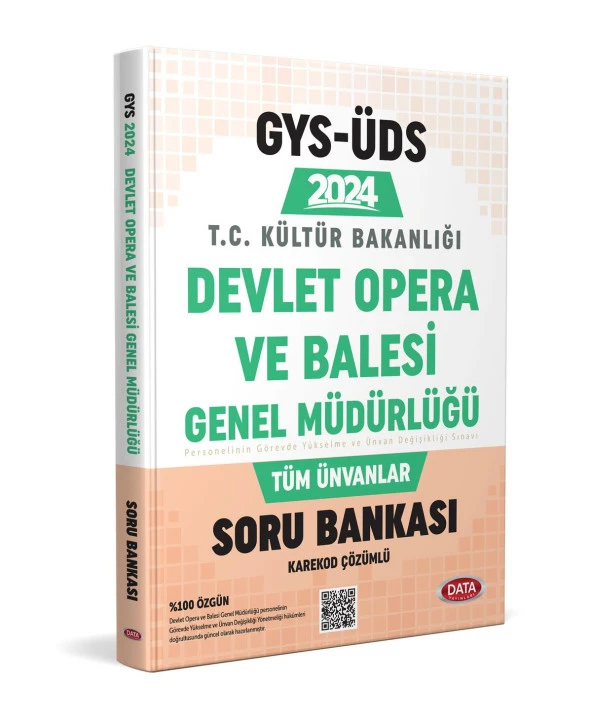 2024 GYS ÜDS Kültür Bakanlığı Devlet Opera ve Balesi Genel Müdürlüğü Soru Bankası Data Yayınları