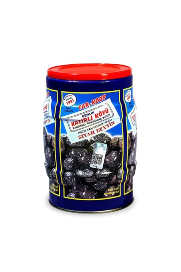 Katırlı Zeytin Tar-koop Katırlı Köyü Gemlik Kahvaltılık Siyah Zeytin Teneke 1 Kg