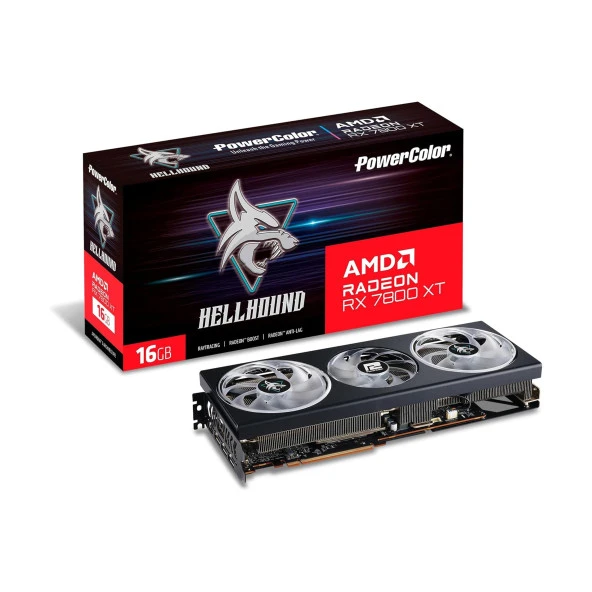 PowerColor Radeon RX7800XT Hellhound 16GB GDDR6 256Bit HDMI/DP Ekran Kartı