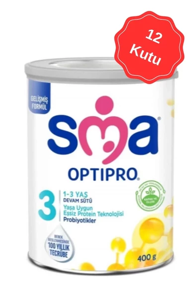 Sma Optıpro-3 (1-3 Yaş) Devam Sütü 400 G x 12 Adet