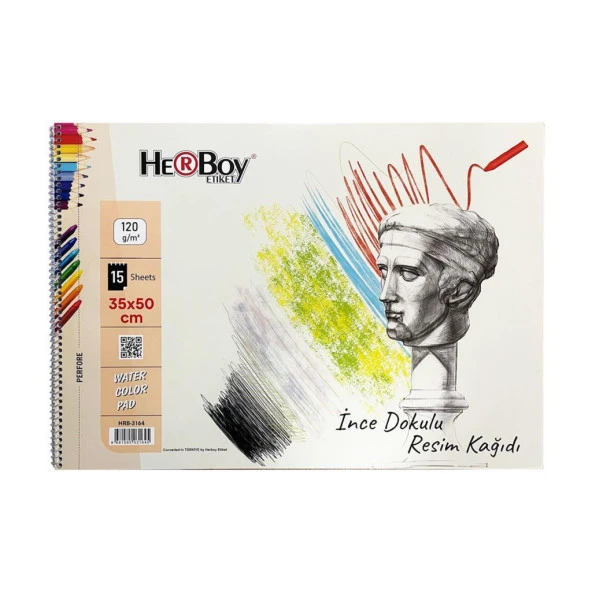 Herboy Spiralli Resim Defteri 35*50-120Gr. 15'Lİ HRB-3164 ürün görseli