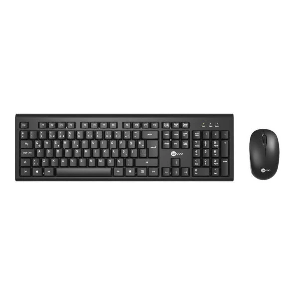 Lenovo Lecoo KW200 Kablosuz Klavye & Mouse Set Q Siyah