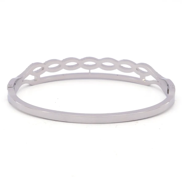 Çelik Kelepçe Bileklik Taşlı Şık BLZ-431 - Resim 3