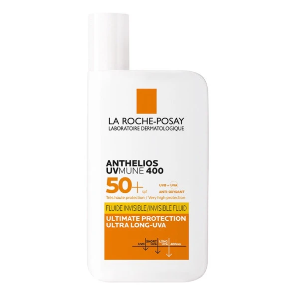 La Roche-Posay Anthelios UVmune 400 Invisible Fluid 50 Faktör Güneş Kremi 50 ml 2 Adet