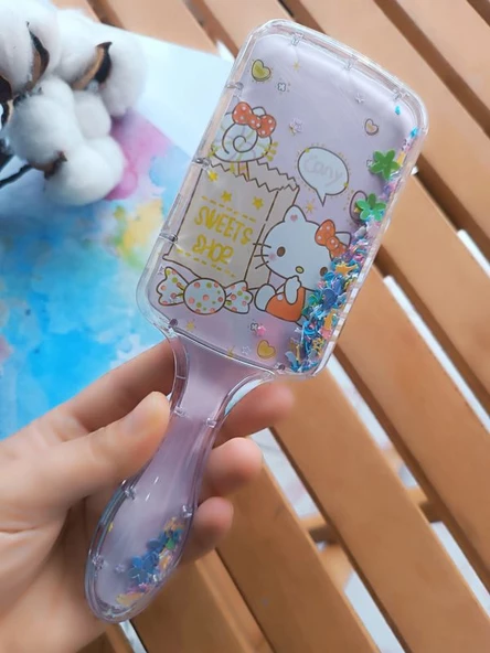 Pullu Hello Kitty Kız Çocuklarına Özel Acıtmayan Tarak 1 ADET - 6