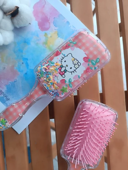 Pullu Hello Kitty Kız Çocuklarına Özel Acıtmayan Tarak 1 ADET - 2