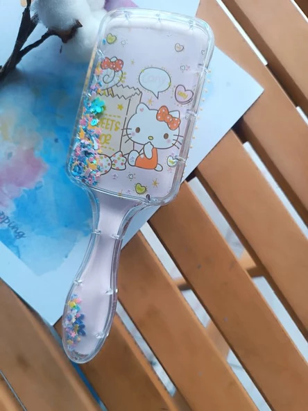 Pullu Hello Kitty Kız Çocuklarına Özel Acıtmayan Tarak 1 ADET - 5