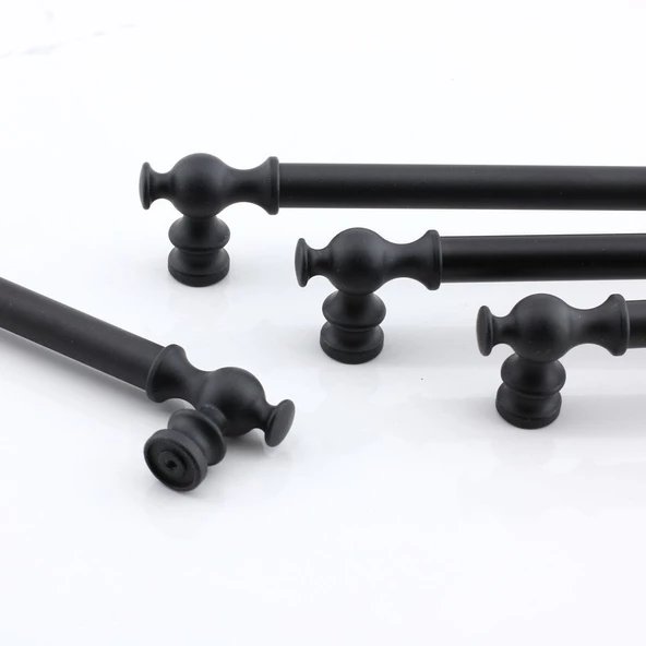 Arya 192 mm Siyah Mobilya Çekmece Metal Kulp Mutfak Dolap Dolabı Kapak Kulpları Kulbu Kulpu 192 mm - Resim 8