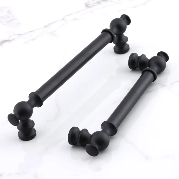 Arya 192 mm Siyah Mobilya Çekmece Metal Kulp Mutfak Dolap Dolabı Kapak Kulpları Kulbu Kulpu 192 mm - Resim 5