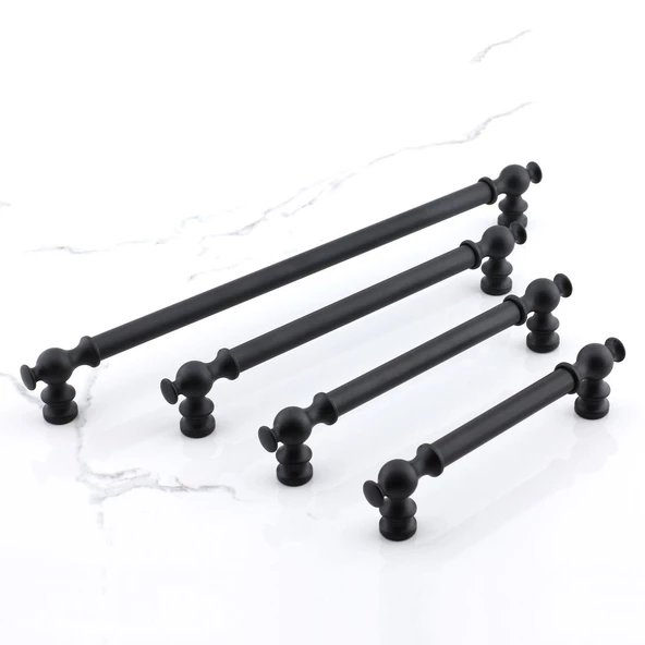 Arya 192 mm Siyah Mobilya Çekmece Metal Kulp Mutfak Dolap Dolabı Kapak Kulpları Kulbu Kulpu 192 mm - Resim 7