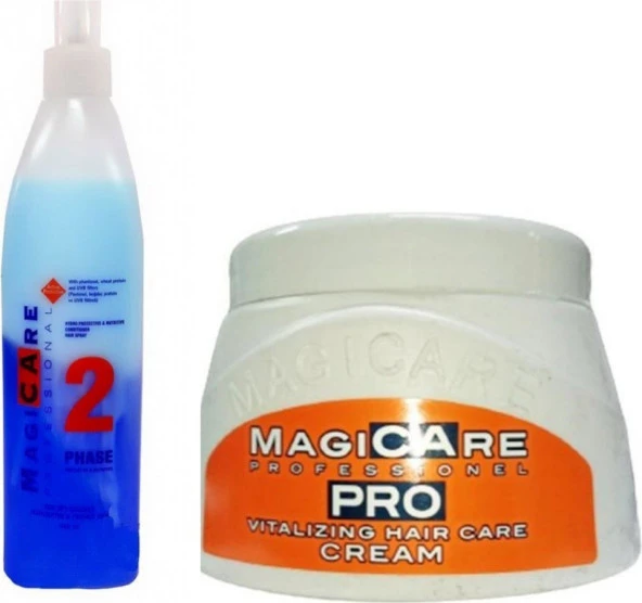 Magicare Mavi Su 400ml - 2 Fazlı+Magicare Keratinli Saç Bakım Kremi 500 Ml