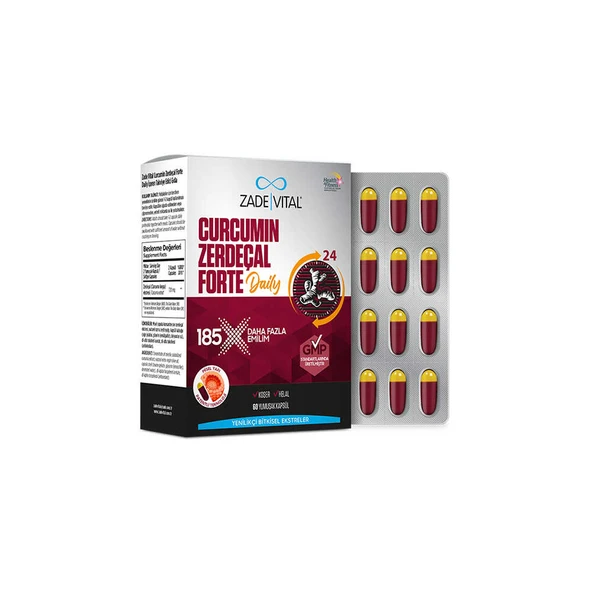 Zade Vital Curcumin Zerdeçal Forte Daily 60 Yumuşak Kapsül ürün görseli