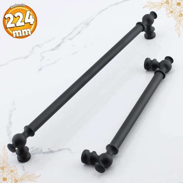 Arya 224 mm Siyah Kulp Metal Mobilya Mutfak Çekmece Dolap Dolabı Kapak Kulpları Kulbu Kulpu 224 mm ürün görseli