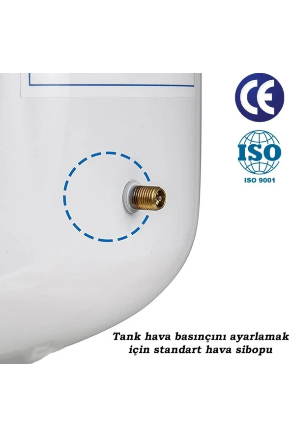 Su Arıtma Cihazı Metal Genleşme Su Tankı Su Arıtma Deposu 12 Lt Vana Hediyeli - 2