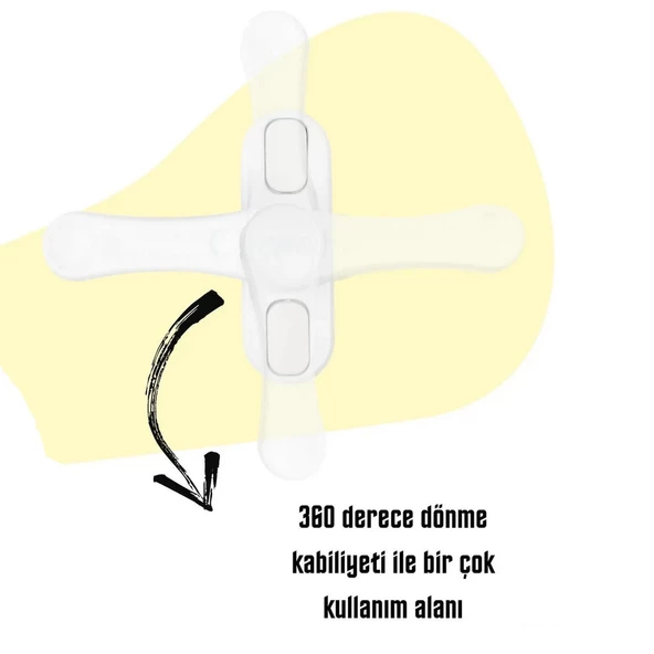 10 Adet METAL Beyaz Pencere Emniyet Kilidi Çocuk Hırsız Kilidi Çekmeli Pvc Kilit - 3
