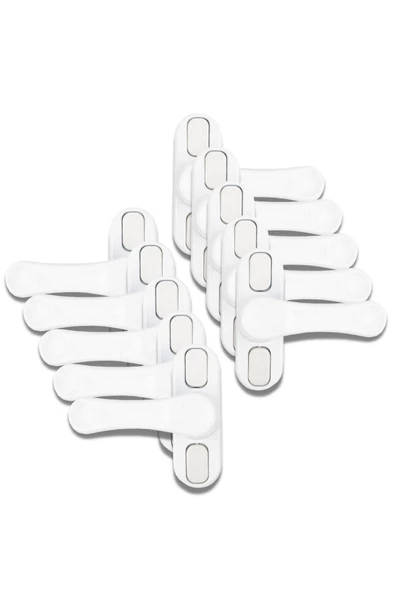 10 Adet METAL Beyaz Pencere Emniyet Kilidi Çocuk Hırsız Kilidi Çekmeli Pvc Kilit - 7