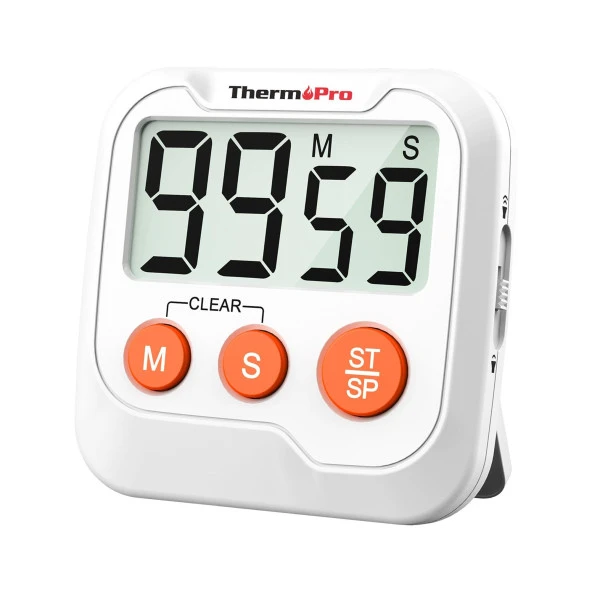 ThermoPro TM03 Mutfak, Spor, Ders için Alarmlı,Geri Sayımlı Kronometre