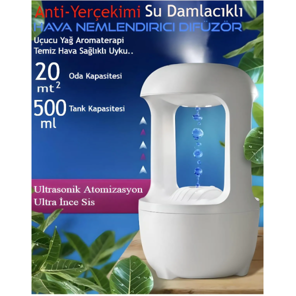 QASUL Ultrasonik Damlacık Geri Akış Anti Yerçekimi  Su Damlası Difüzörü - 2