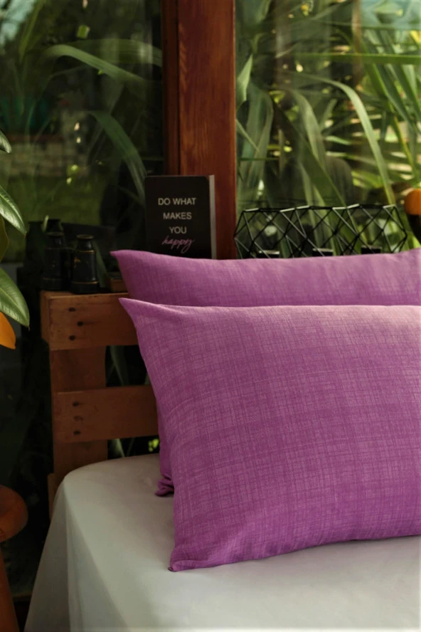 ALLA TURCA RANFORCE 2Lİ YASTIK KILIFI Mor ürün görseli