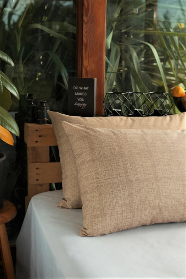 Alla Turca Ranforce Yan Yatış Yastık Kılıfı S.Kahve-40 x 120