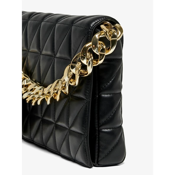 Only Kapitone Metalik Zincir Detaylı Omuz Çantası - Trend Tasarım - 10