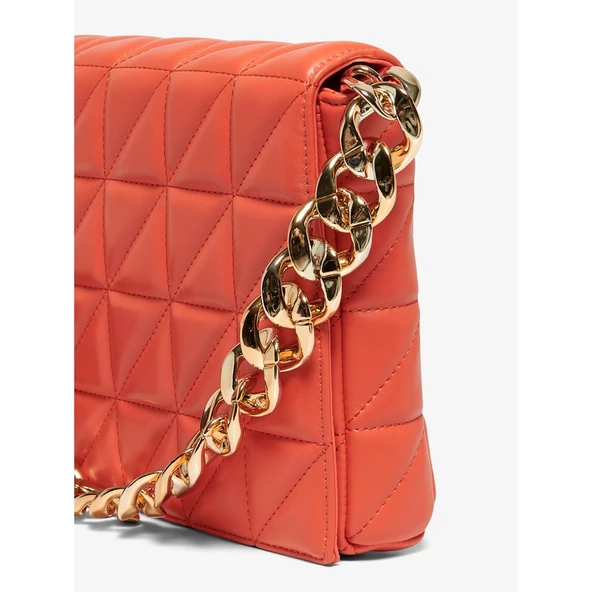 Only Kapitone Metalik Zincir Detaylı Omuz Çantası - Trend Tasarım - 7