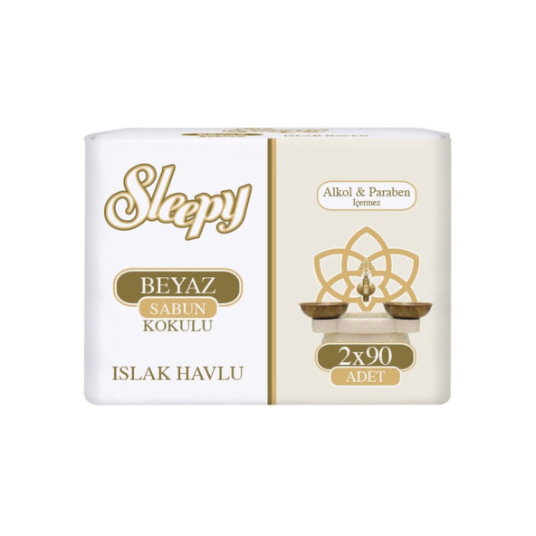 Sleepy Islak Havlu Beyaz Sabun Kokulu 2 li