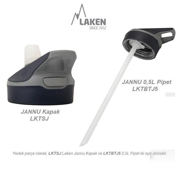 Laken Çelik 18/8 Jannu Termos Şişe 0,50L - Turuncu LKTJ5O - Resim 4