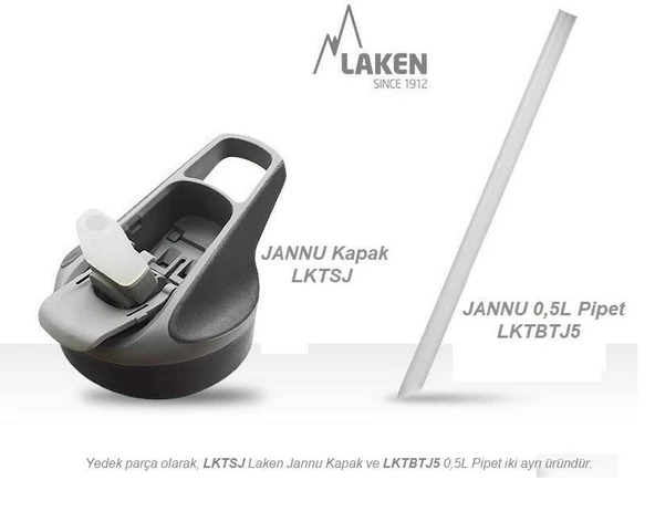Laken Çelik 18/8 Jannu Termos Şişe 0,50L - Turuncu LKTJ5O - Resim 3