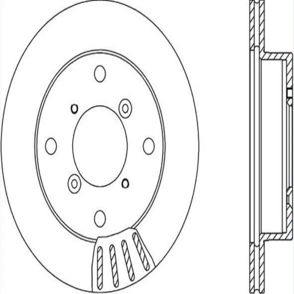 FREN DISK ON HAVA KANALLI 231-4 ( SUZUKI: SWIFT 90 - 02 / SUZUKI: ALTO 93 - 02)