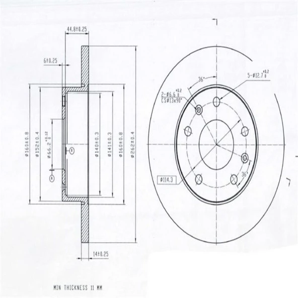 FREN DISKI ON LANDROVER FREELANDER I 2.0 DI 98-00