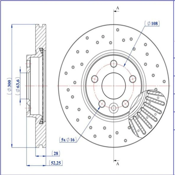 FREN DISK ON 300-5 ( FORD: GALAXY II MONDEO 07 - 15 / VOLVO: S60 V60 10 - ) PERFORMANS