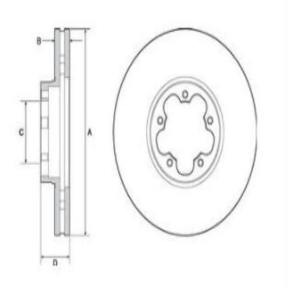 FREN DISK ON HAVA KANALLI 308-5 ( FORD: TRANSIT  V363 14 -  )CIFT TEKER