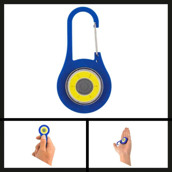 Uyguna-Yakala Mavi Karabinalı Anahtarlık El Feneri-1850-M ürün görseli