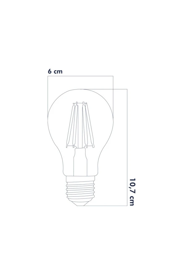 Led Ampul 6w 6500k E27 ( Beyaz ) ( A60 ) ERD-96 - Resim 2