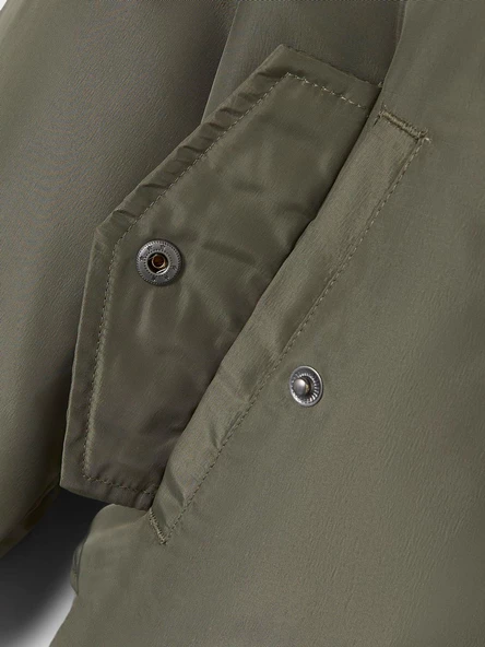 Minimalist Bomber Ceket-Uzun Kol Regular Fit - 8