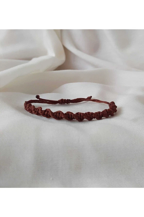 Kahverengi Burgu Arkadaş Bileklik - Friendship Makrome Bileklik ürün görseli