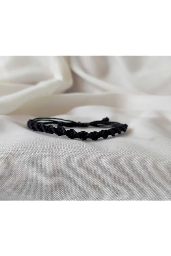 Siyah Burgu Arkadaş Bileklik - Friendship Makrome Bileklik ürün görseli