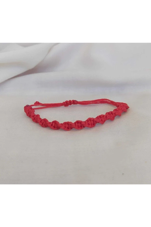 Kırmızı Burgu Arkadaş Bileklik - Friendship Makrome Bileklik ürün görseli