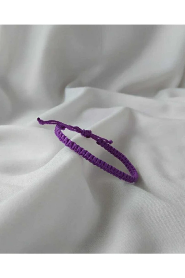 Mor Örgü Ip Arkadaş Bilekliği ürün görseli