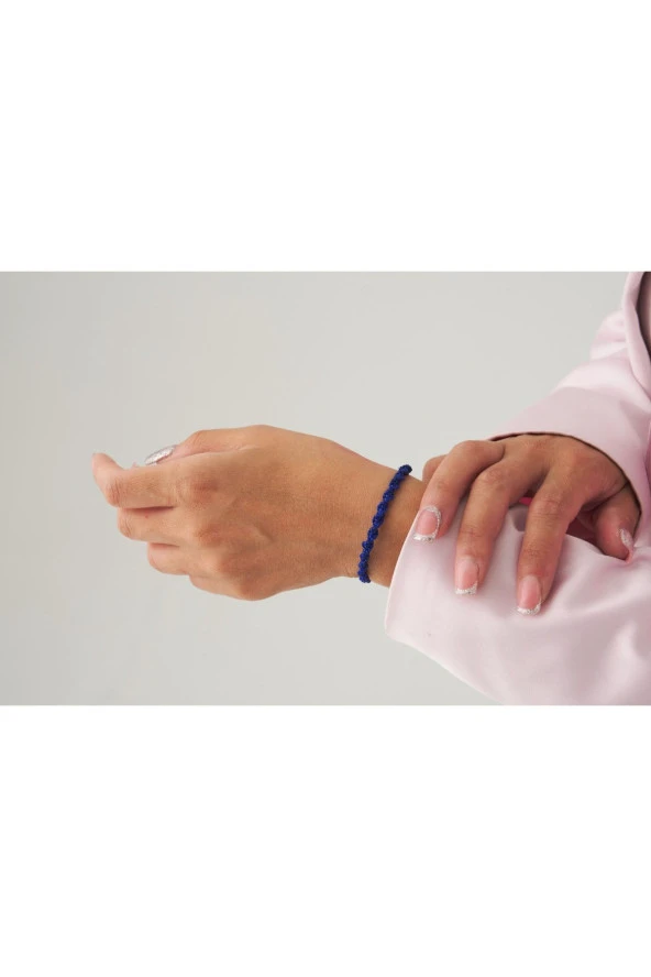 Lacivert Burgu Örgü Ip Best Friends Bileklik ürün görseli