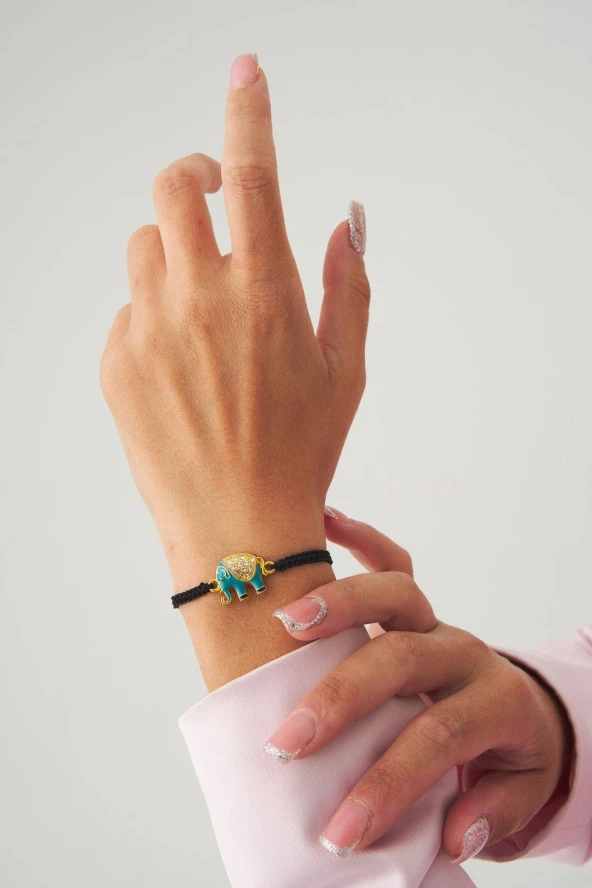 Siyah Fil Örgü Ip Best Friends Bileklik ürün görseli