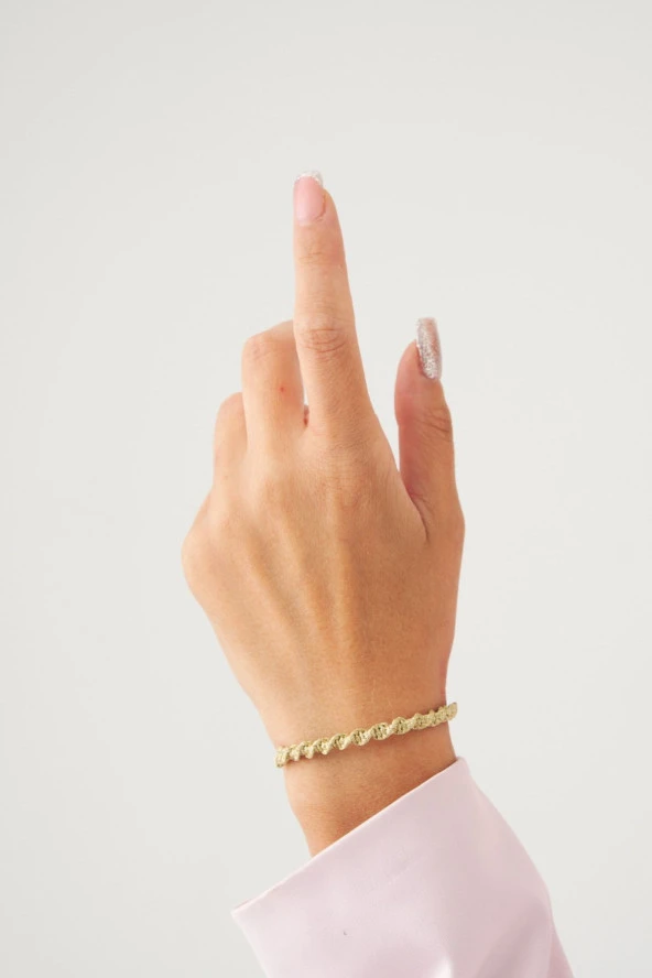 Gold Burgu Örgü Ip Best Friends Bileklik - Resim 2