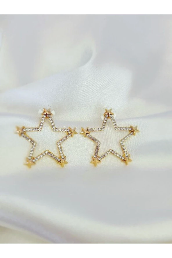 Yıldız Taşlı Özel Seri Küpe - Resim 2