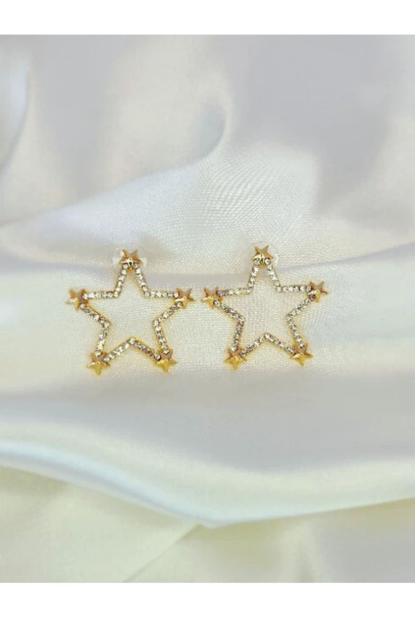 Yıldız Taşlı Özel Seri Küpe - Resim 3