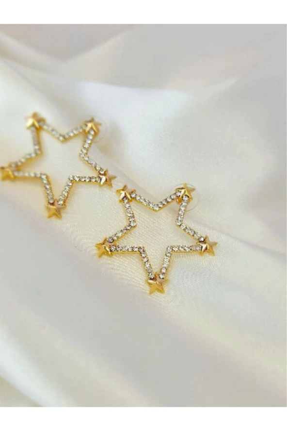 Yıldız Taşlı Özel Seri Küpe - Resim 4