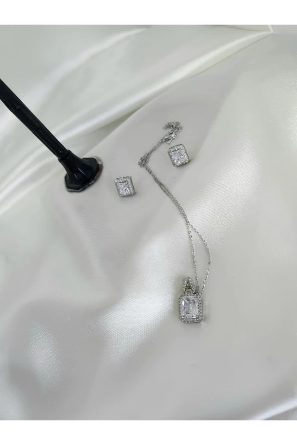 Baget Model Şık Zarif Kolye Bileklik Set - Resim 2