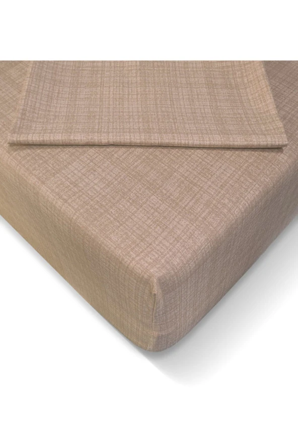 Alla Turca Ranforce 180*200 cm Lastikli Çarşaf Seti S.Kahve-180x200